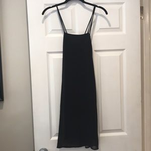 Black cross back dress